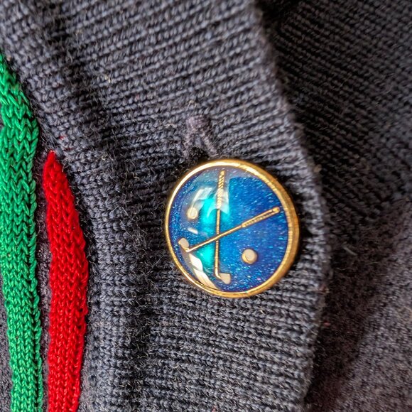 Merino Wool Multicolor Tory Burch Plaid Cardigan - Picture 6 of 8